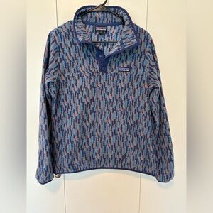 Patagonia Climbing Trees Micro D Snap-T Fleece Pullover Jacket Women Medium Ikat